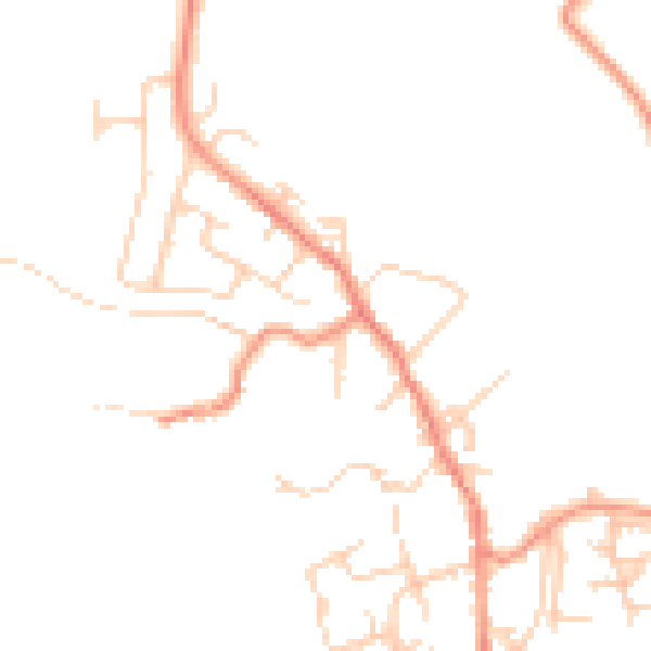 Daytime road noise heatmap for BD15 0EQ