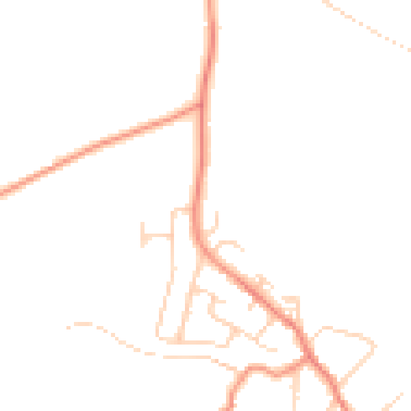 Daytime road noise heatmap for BD15 0EU