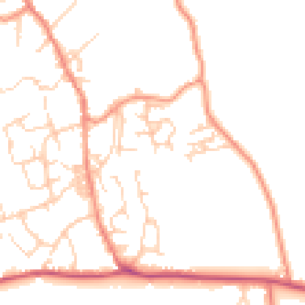Daytime road noise heatmap for BD15 0FE
