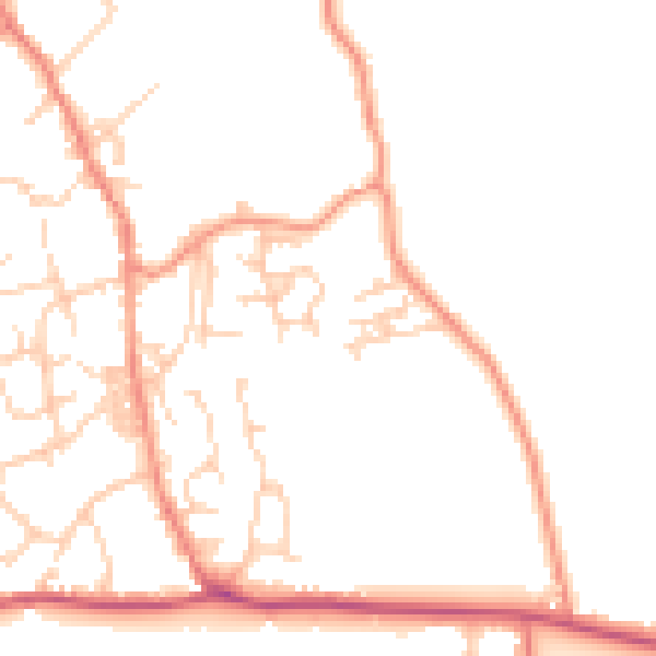 Daytime road noise heatmap for BD15 0FG
