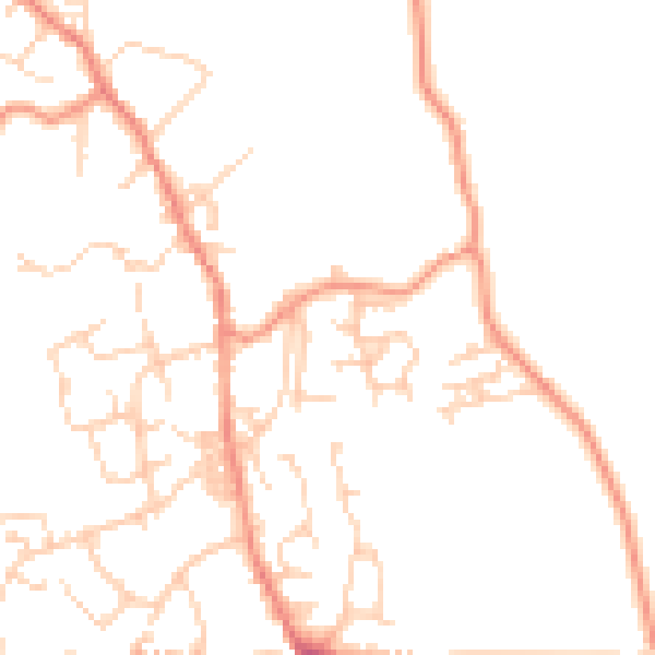 Daytime road noise heatmap for BD15 0FJ