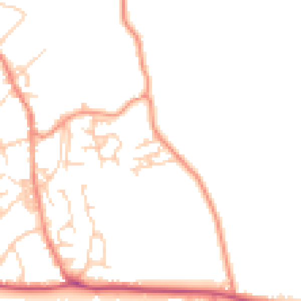 Daytime road noise heatmap for BD15 0FL