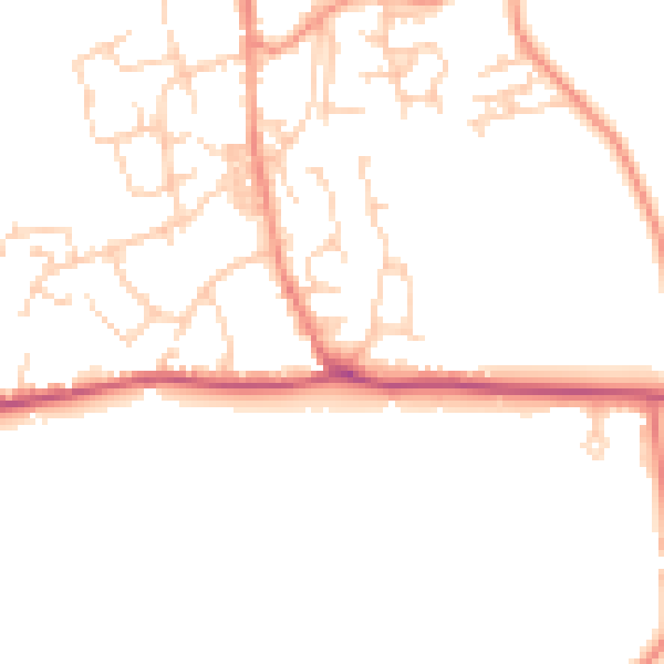 Daytime road noise heatmap for BD15 0HF
