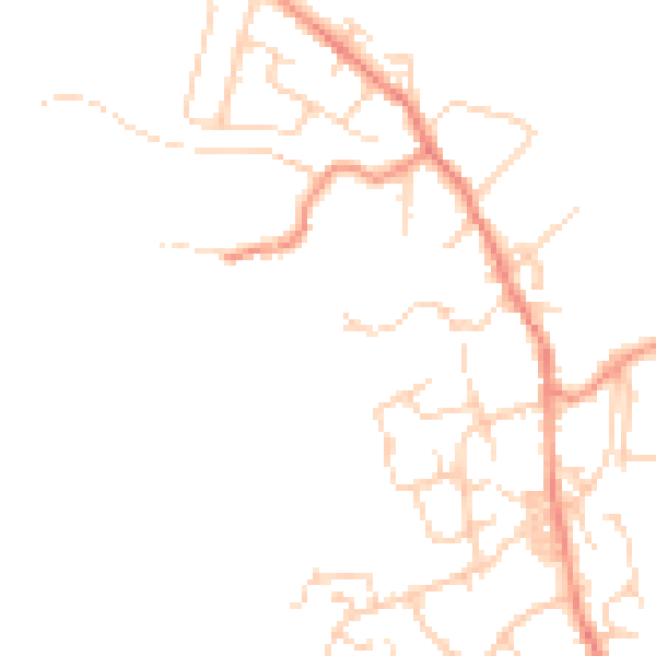 Daytime road noise heatmap for BD15 0HN