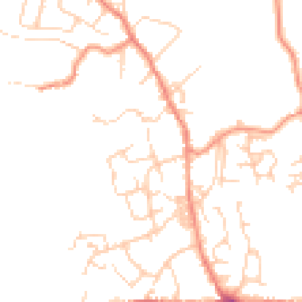Daytime road noise heatmap for BD15 0HW
