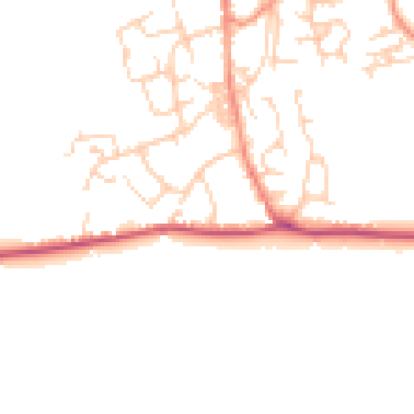Daytime road noise heatmap for BD15 0LJ