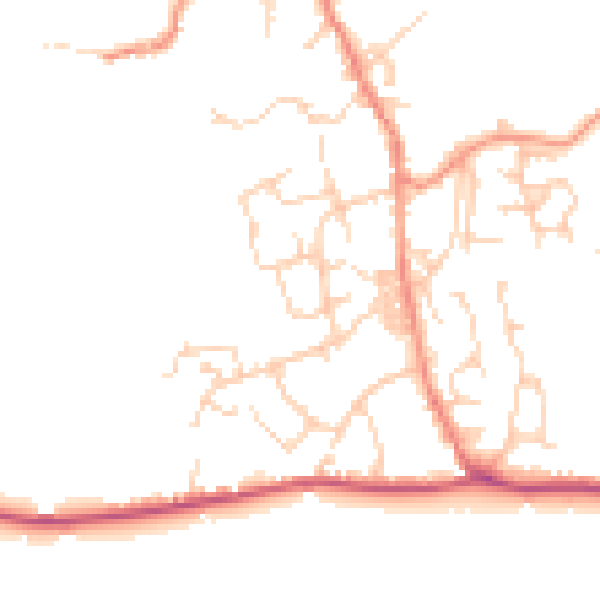 Daytime road noise heatmap for BD15 0LU