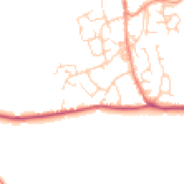 Daytime road noise heatmap for BD15 0LY