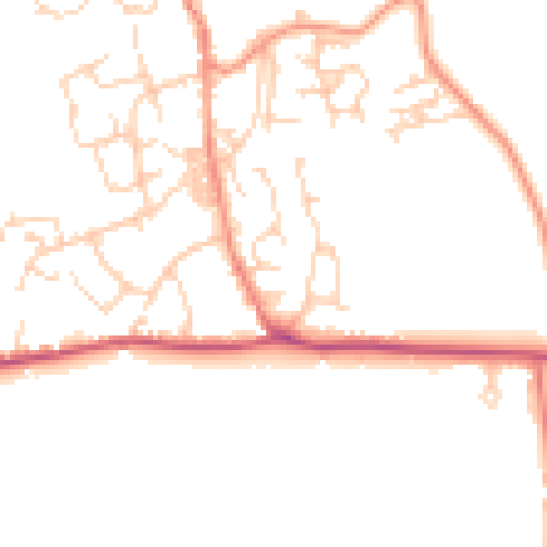 Daytime road noise heatmap for BD15 0NF