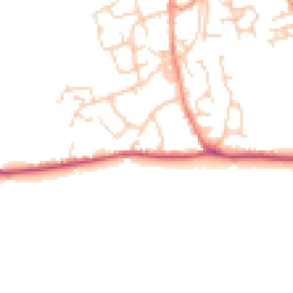 Daytime road noise heatmap for BD15 0NP