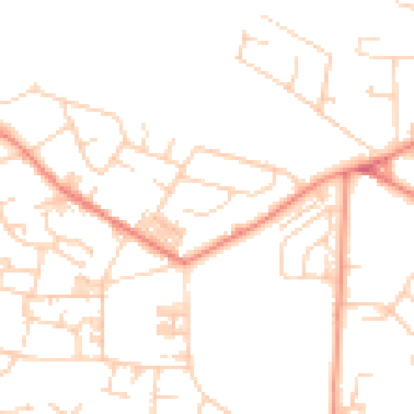 Daytime road noise heatmap for BD15 7AJ