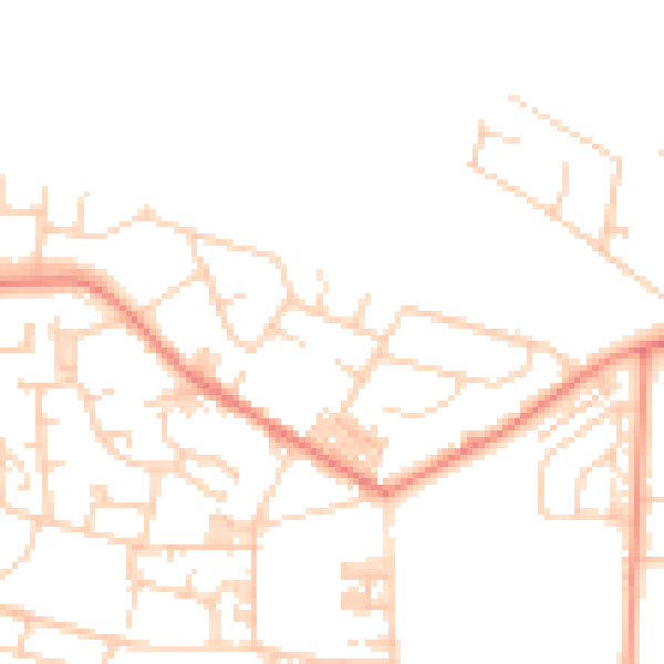 Daytime road noise heatmap for BD15 7AR