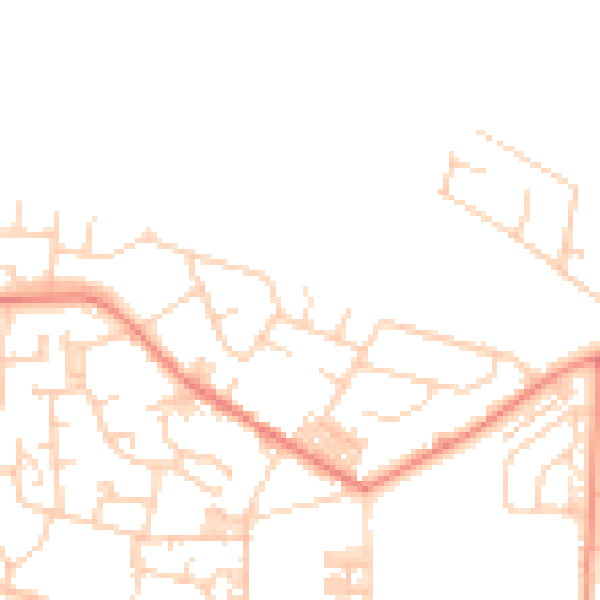 Daytime road noise heatmap for BD15 7AT