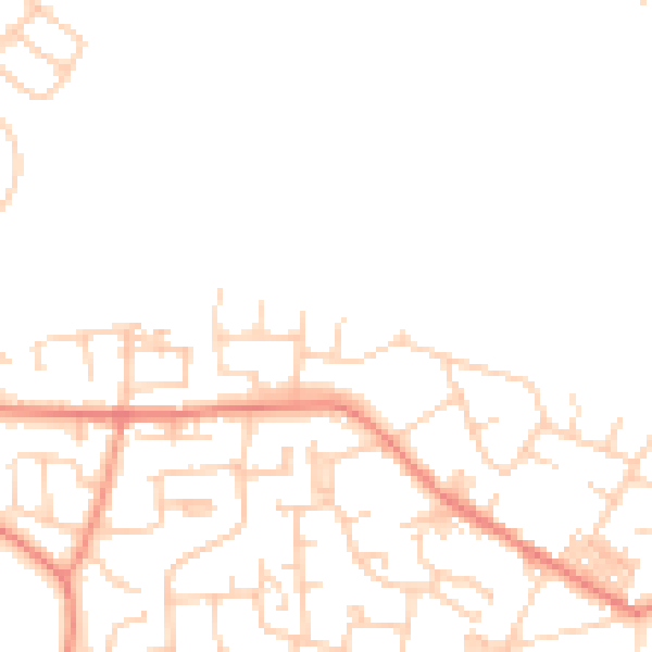 Daytime road noise heatmap for BD15 7BT