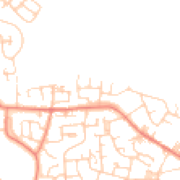 Daytime road noise heatmap for BD15 7BU