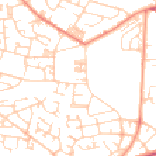 Daytime road noise heatmap for BD15 7RW