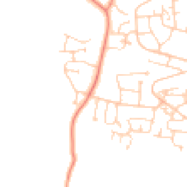 Daytime road noise heatmap for BD15 7TB