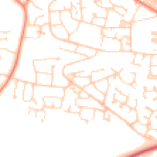 Daytime road noise heatmap for BD15 7TS