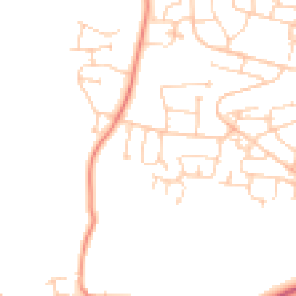 Daytime road noise heatmap for BD15 7UP