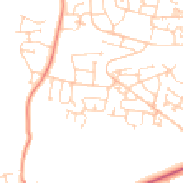Daytime road noise heatmap for BD15 7YA