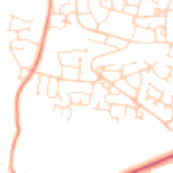 Daytime road noise heatmap for BD15 7YB