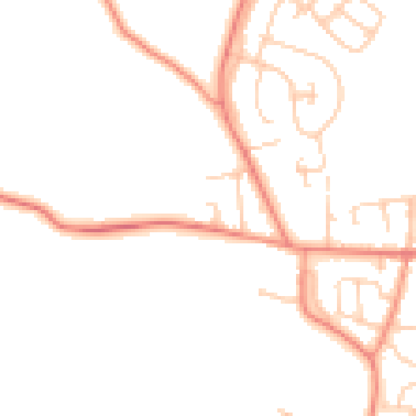Daytime road noise heatmap for BD15 8AJ