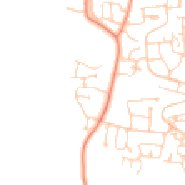 Daytime road noise heatmap for BD15 8HD