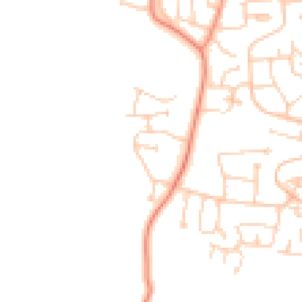 Daytime road noise heatmap for BD15 8HF