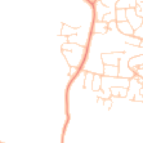 Daytime road noise heatmap for BD15 8HG