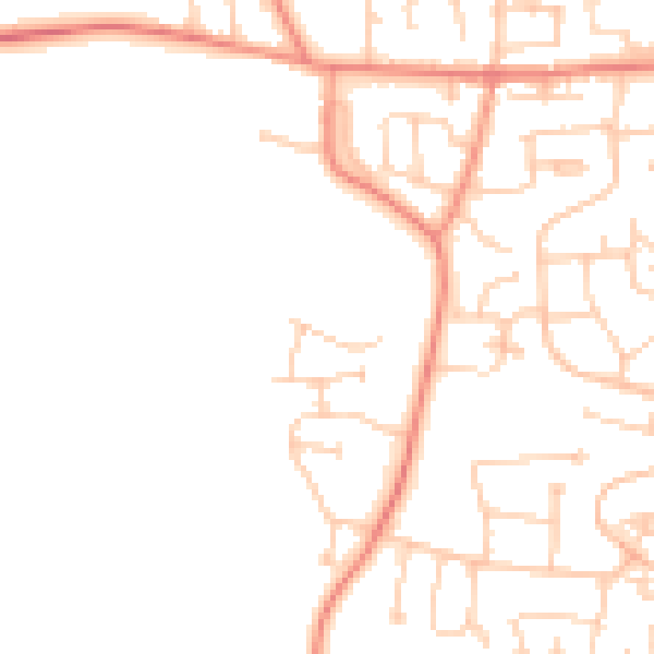 Daytime road noise heatmap for BD15 8HH
