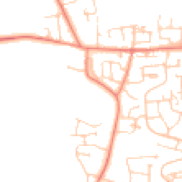 Daytime road noise heatmap for BD15 8HN