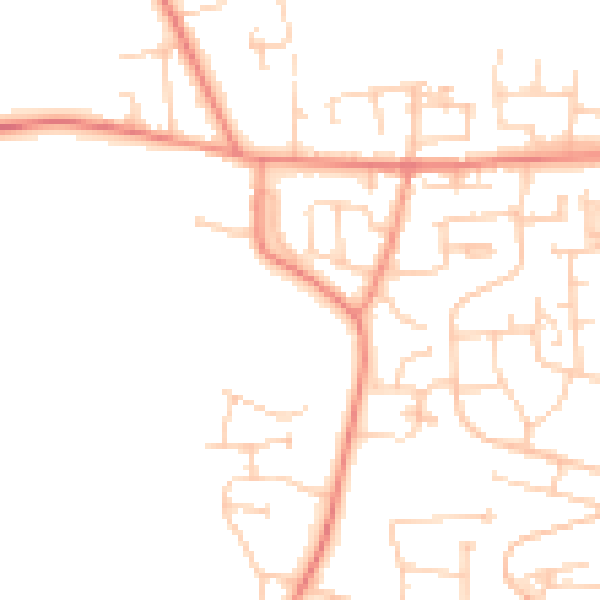 Daytime road noise heatmap for BD15 8HQ