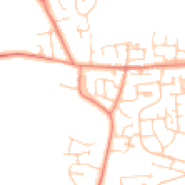 Daytime road noise heatmap for BD15 8LD