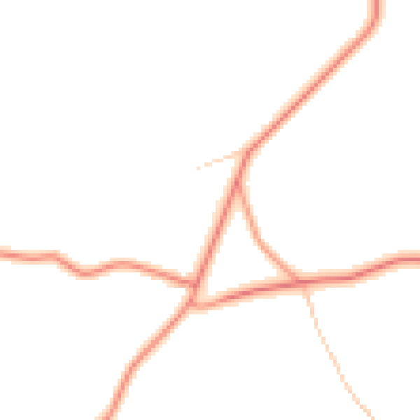 Daytime road noise heatmap for BD15 9AB