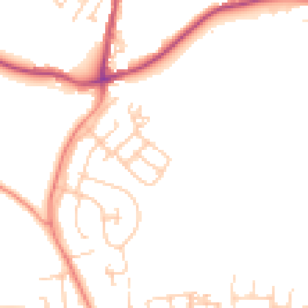 Daytime road noise heatmap for BD15 9BL