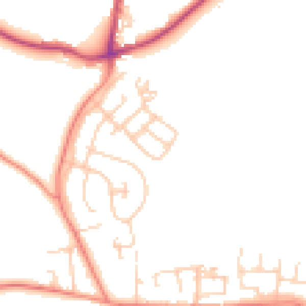 Daytime road noise heatmap for BD15 9BZ