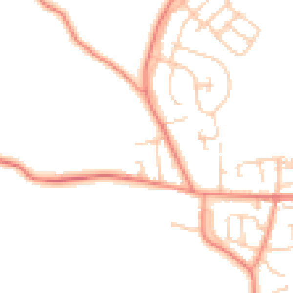 Daytime road noise heatmap for BD15 9JD