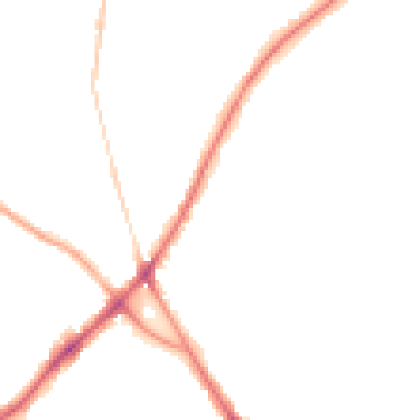 Night-time road noise heatmap for BD2 3EB