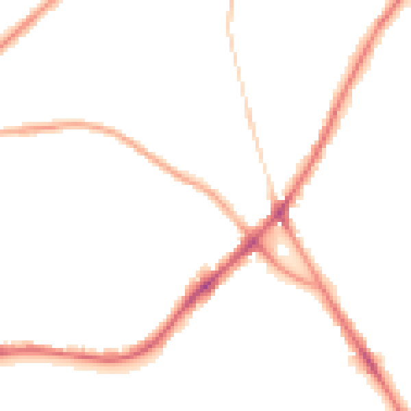 Night-time road noise heatmap for BD2 4PD