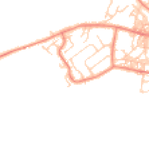 Daytime road noise heatmap for BD20 0BP