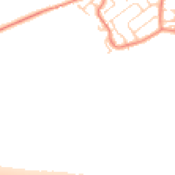Daytime road noise heatmap for BD20 0BT