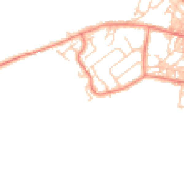 Daytime road noise heatmap for BD20 0BW