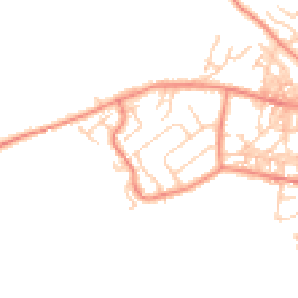 Daytime road noise heatmap for BD20 0DB