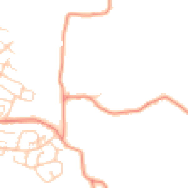 Daytime road noise heatmap for BD20 0NF