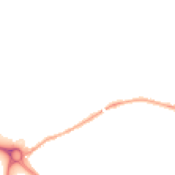 Night-time road noise heatmap for BD20 5AB