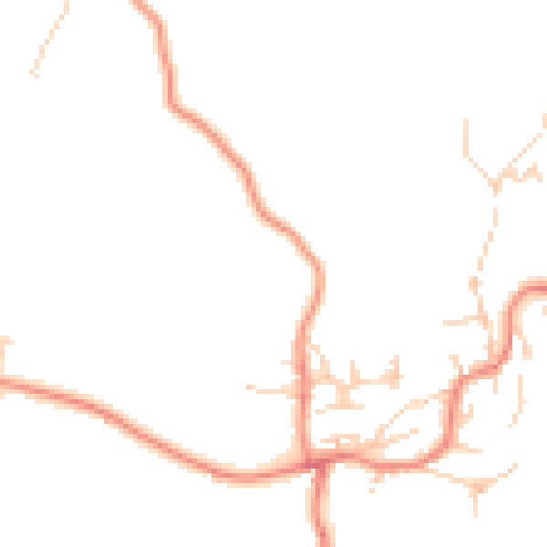 Daytime road noise heatmap for BD20 5BP
