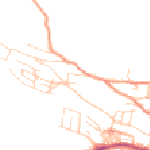 Daytime road noise heatmap for BD20 5DT