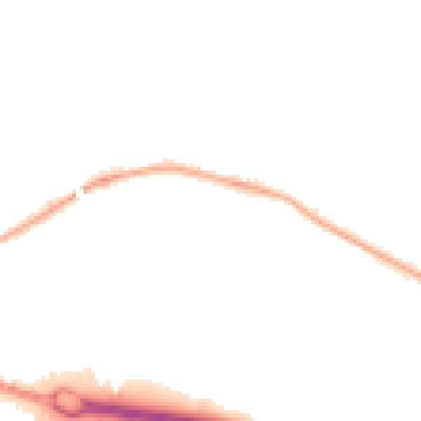 Night-time road noise heatmap for BD20 5EH