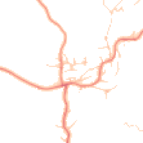 Daytime road noise heatmap for BD20 5JE