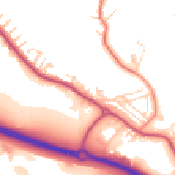 Daytime road noise heatmap for BD20 5NW